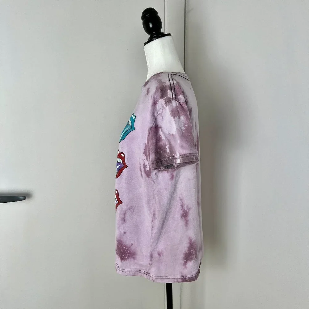 ✨Upcycled | Rolling Stones Graphic T Shirt | Large | Purple - Picture 8 of 9